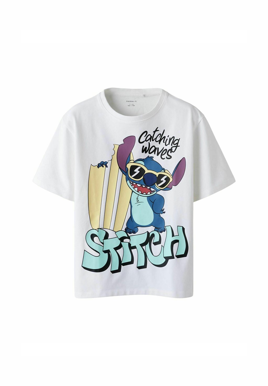 

Футболка с принтом STITCH Name it, слоновая кость