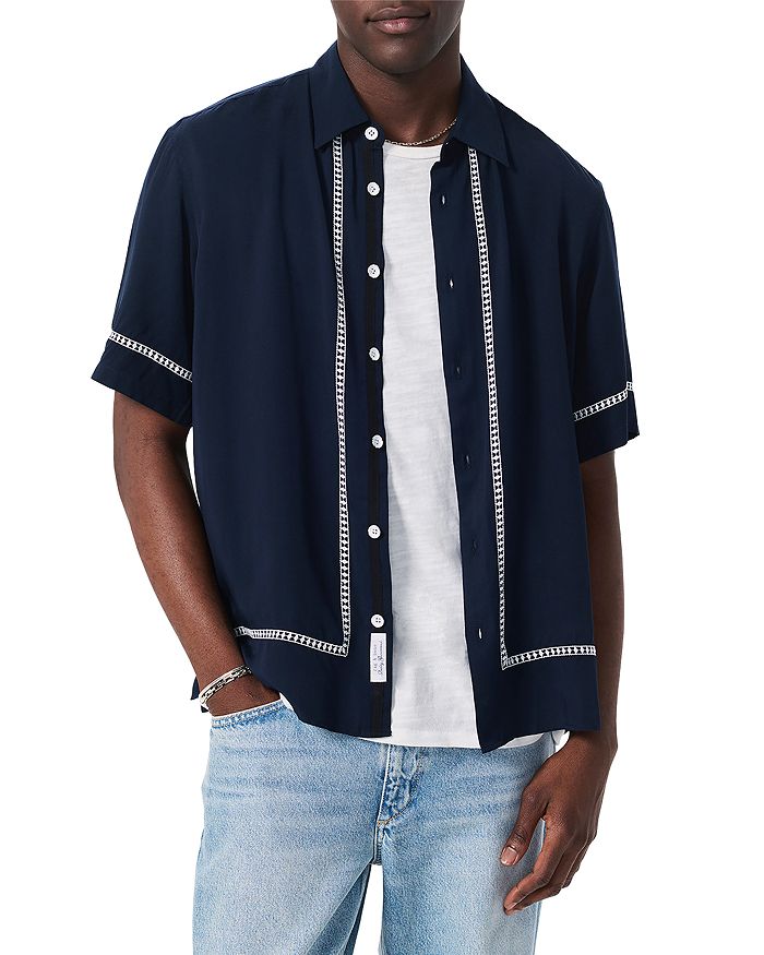 

Далтон, вышитая рубашка rag & bone, синий