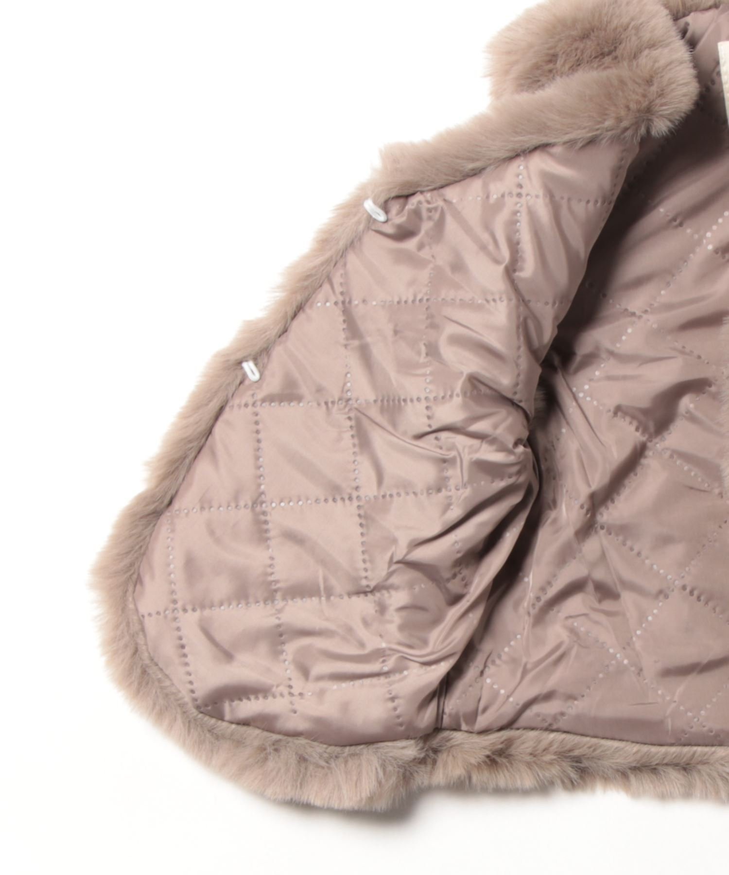 Корейская детская одежда, милый жилет из искусственного меха Aimoha Kids, beige — фото 3