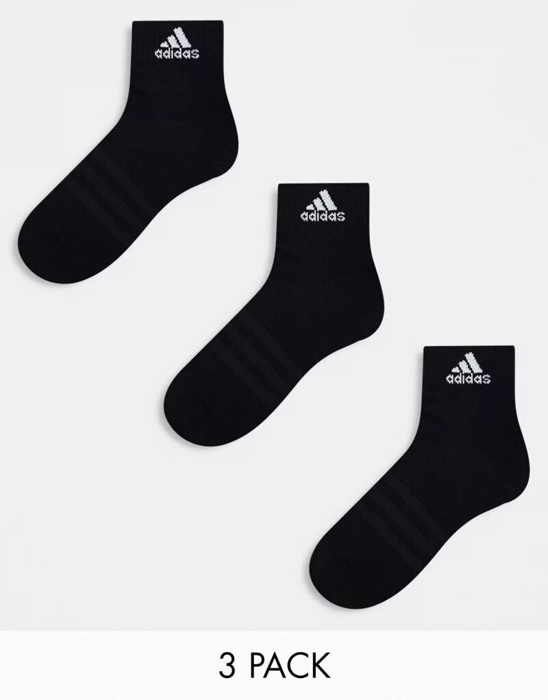 

Набор из 3 черных носков adidas Training adidas performance