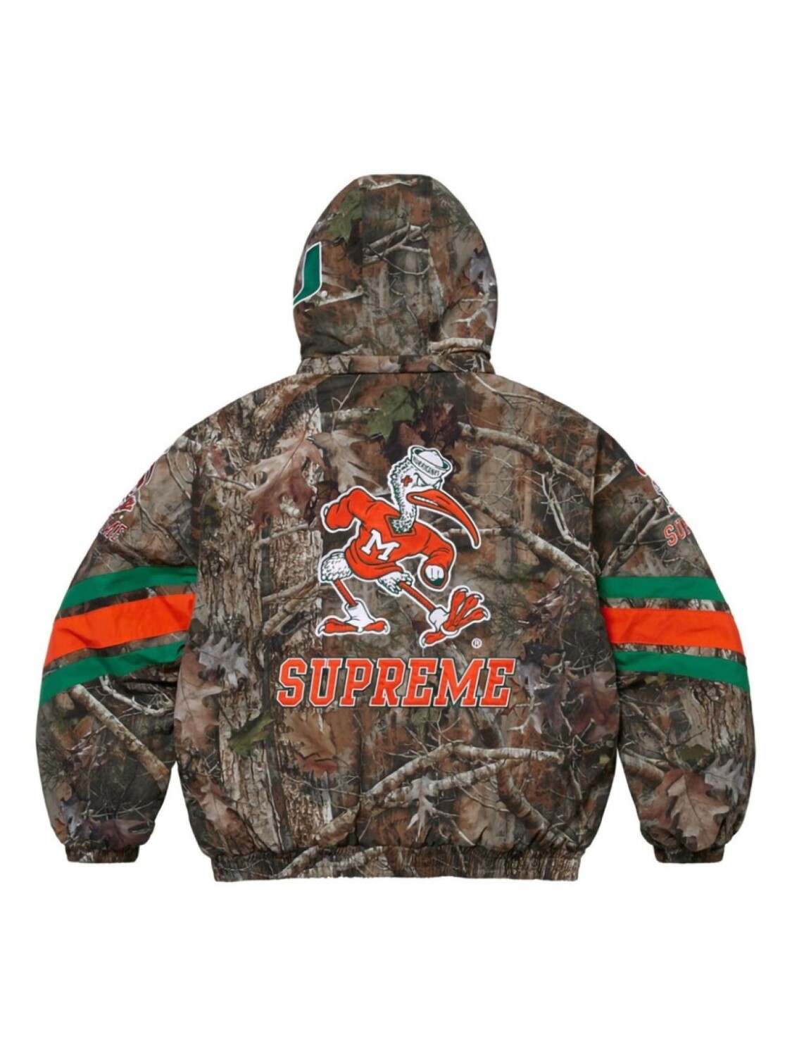 Бомбер NCAA Stadium из коллаборации с Mitchell & Ness Supreme, зеленый — фото 2