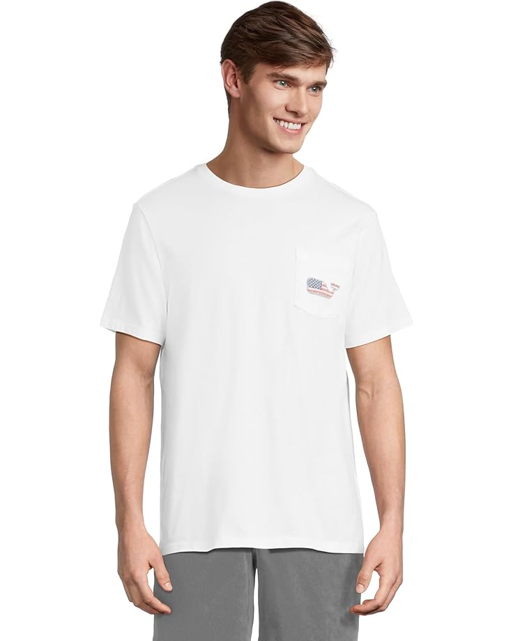 

Футболка Vineyard Vines Short Sleeve Whale Pocket T-Shirt, цвет White Cap