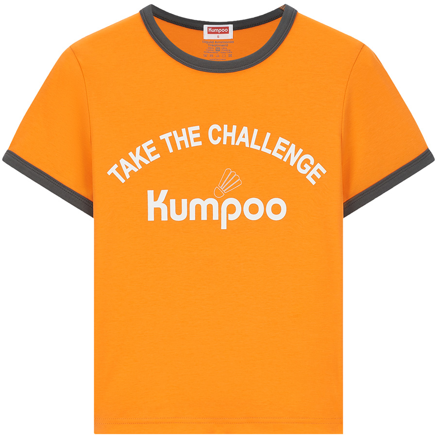

Футболка для бадминтона женская оранжевая KUMPOO
