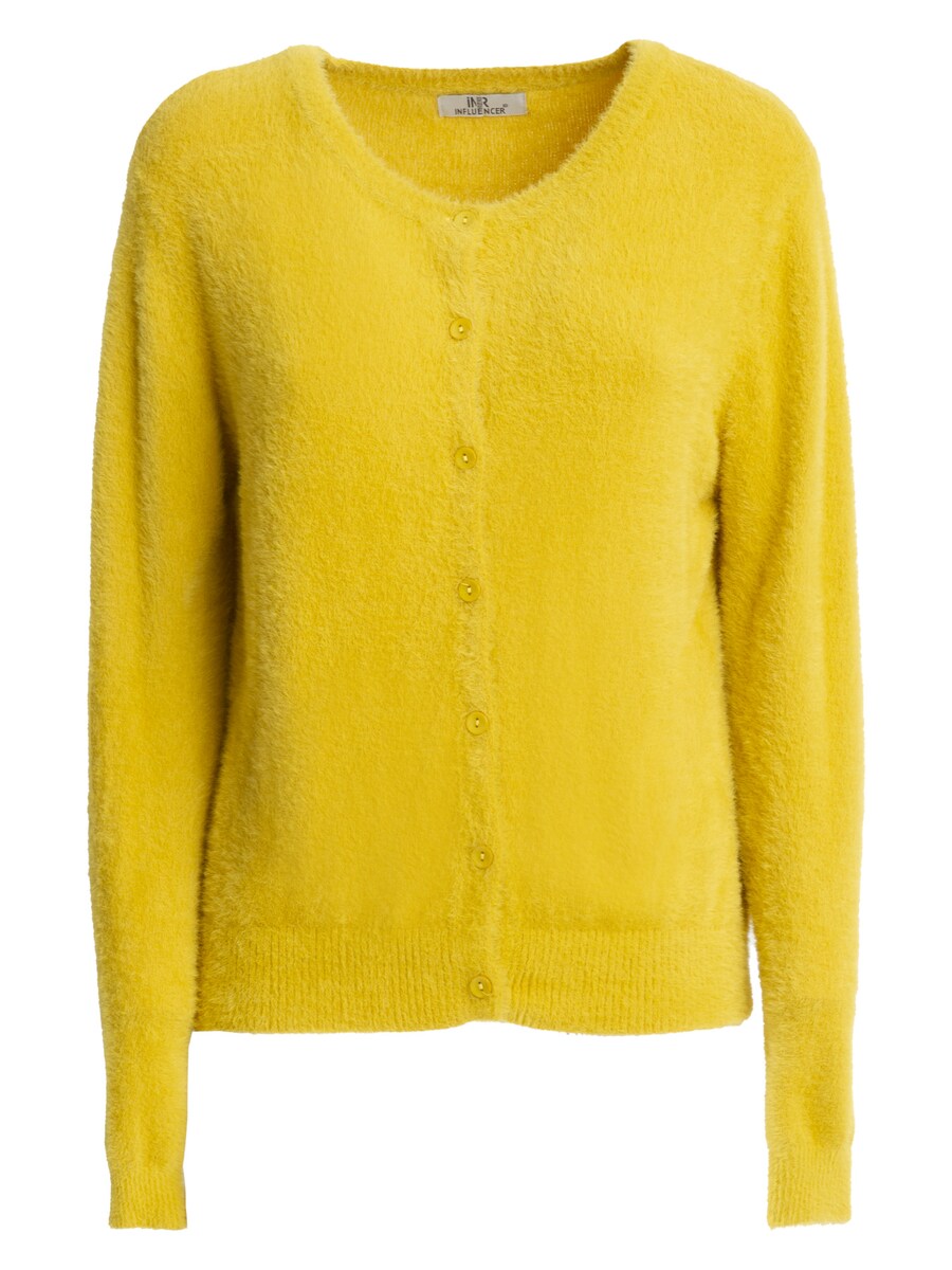 

Вязаный кардиган Influencer Knit Cardigan Fluffy, желтый