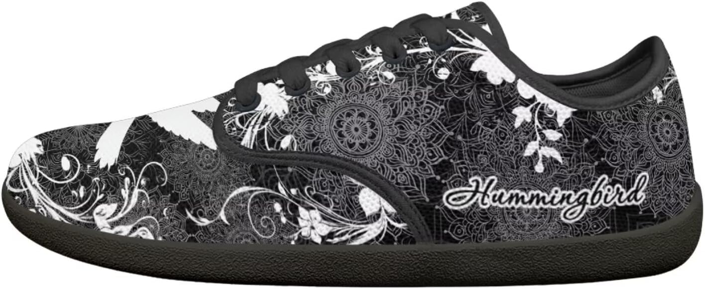 

Мужские кроссовки для ходьбы с широкой пяткой, с нулевым перепадом подошвы, дышащие сетчатые босоножки для мужчин и женщин Pointodoor, Hummingbird Boho Mandala Print