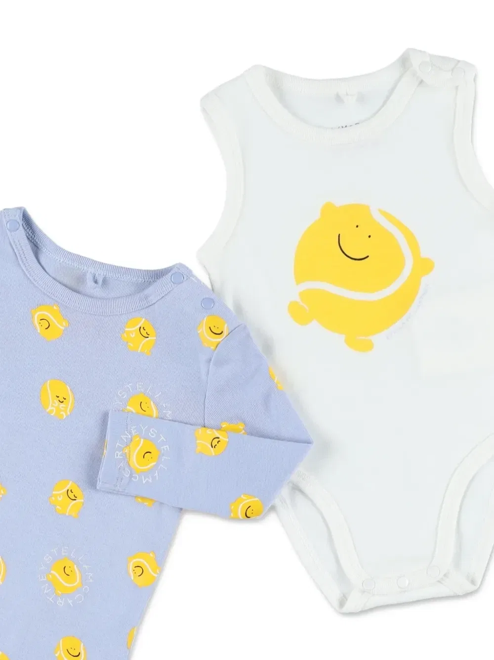 Комплект из ромпера и боди с принтом Stella McCartney Kids, синий — фото 3