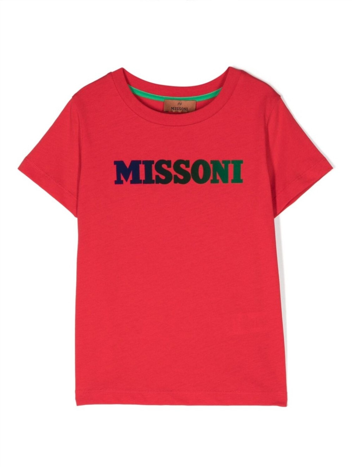 

Missoni Kids футболка с тисненым логотипом, красный