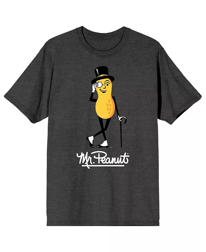

Мужская футболка с коротким рукавом Planters Mr. Peanut черная - размер M Hormel Foods, серый