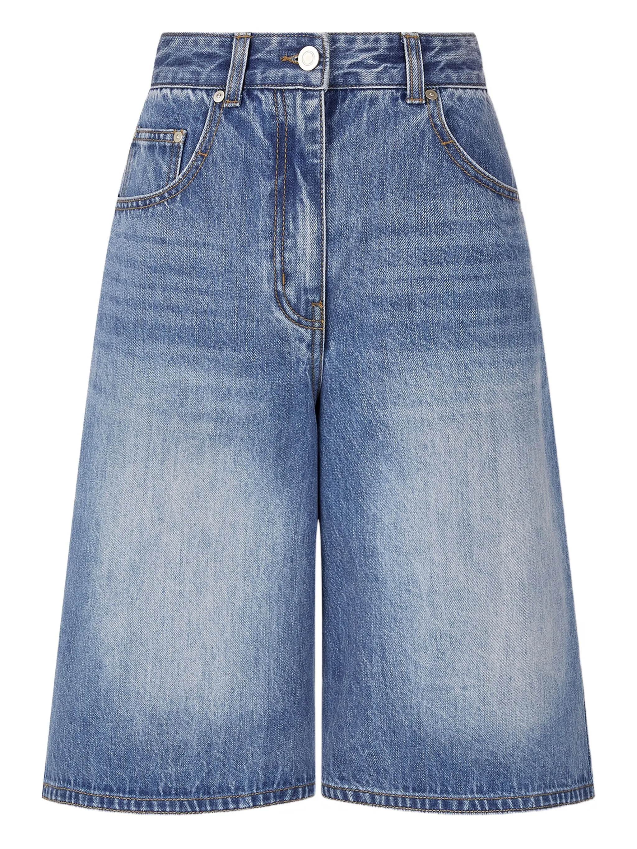 

Джинсовые шорты с завышенной талией Tomboy, синий