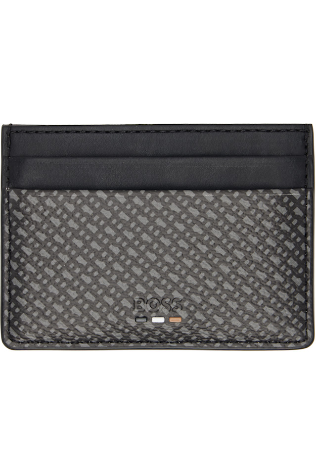 

Кардхолдер из зернистой искусственной кожи Boss, черный
