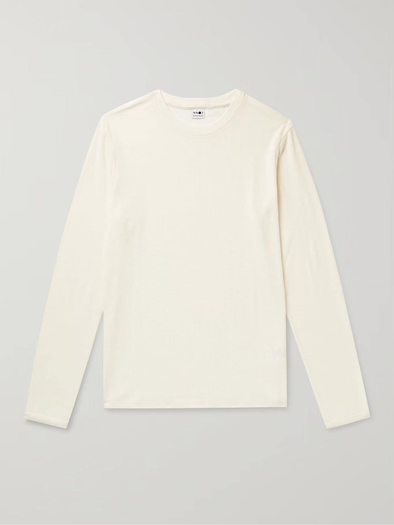 

Футболка Clive Waffle-Knit из смеси хлопка и модала NN07, кремовый