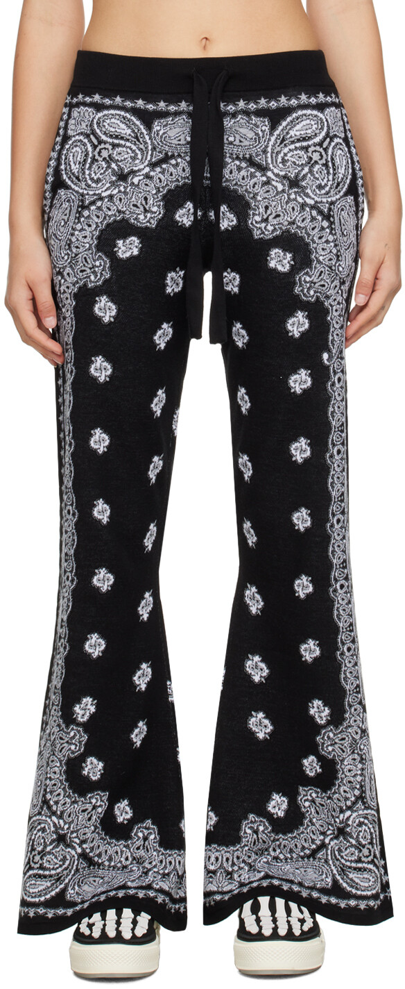 

Черные брюки-бандана AMIRI для отдыха, Черный, Черные брюки-бандана AMIRI для отдыха