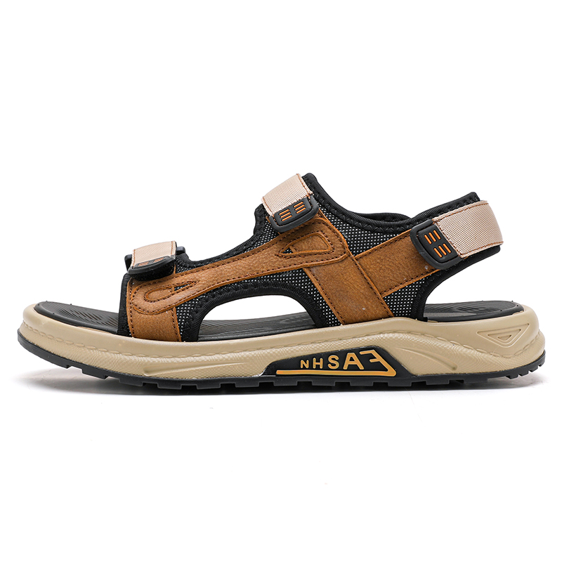 

LONGYING Пляжные сандалии мужские черные/серые/коричневые — коричневые, цвет Brown