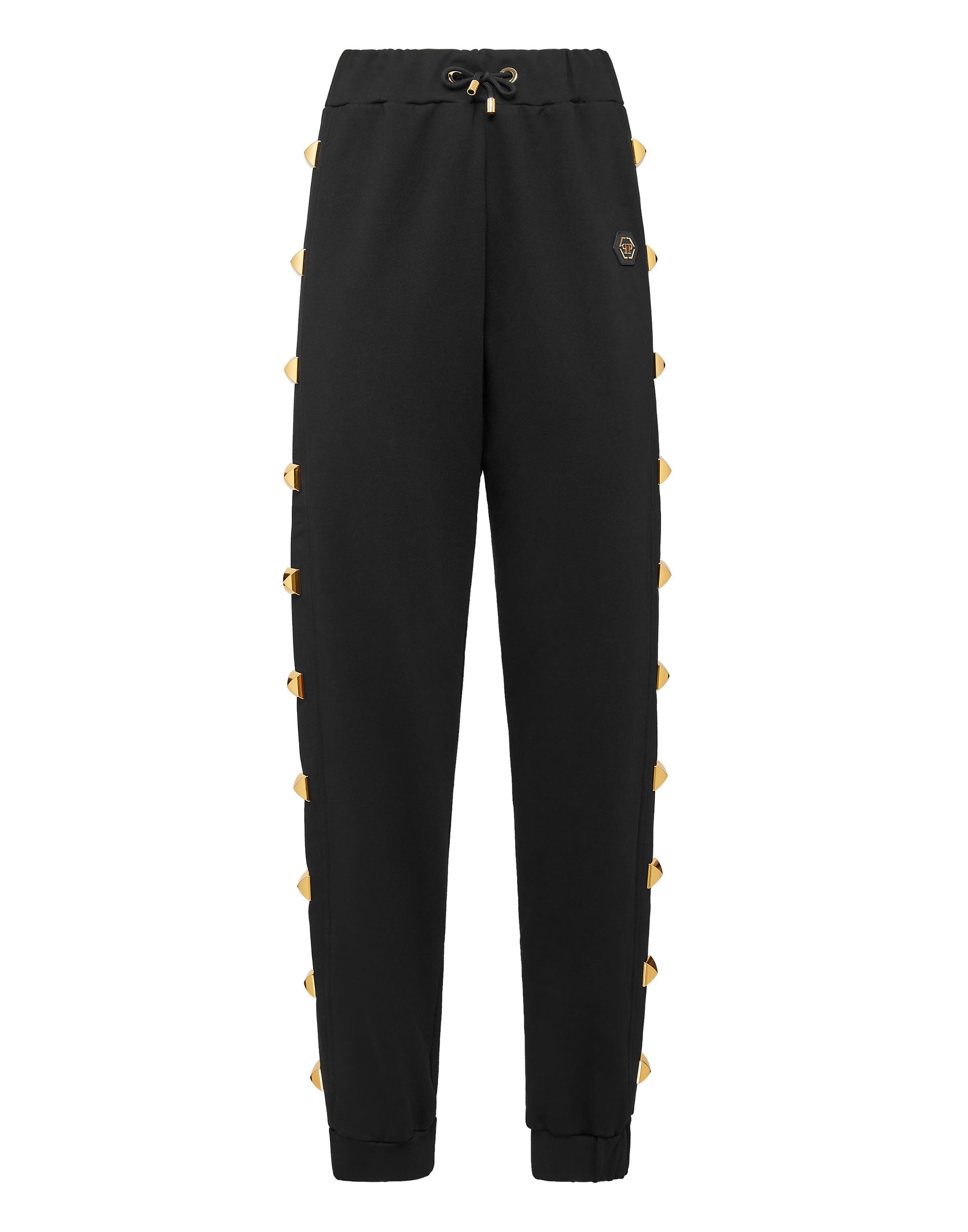 

Спортивные брюки с заклепками PHILIPP PLEIN, черный/золотой