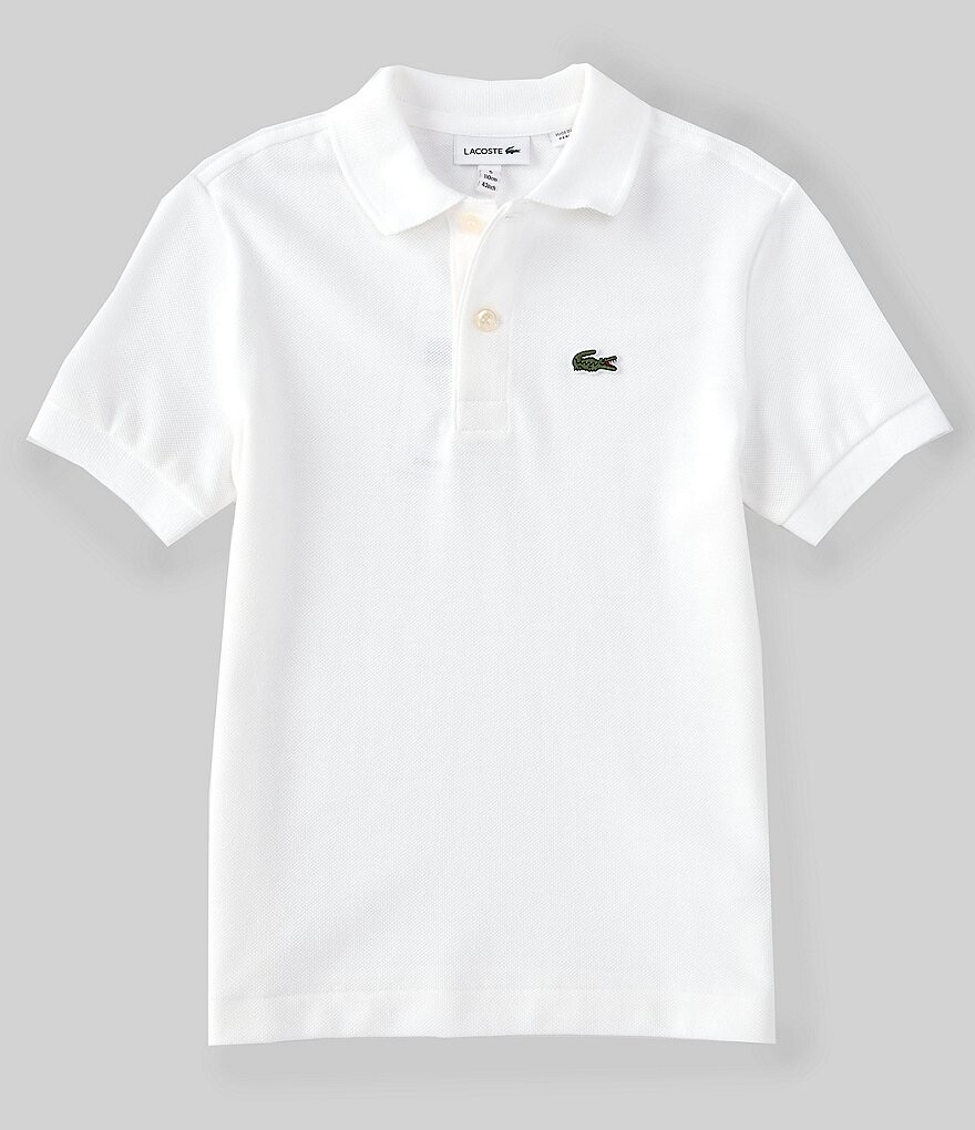 

Рубашка-поло из пике с короткими рукавами Lacoste Little Boys 2T-6T, белый