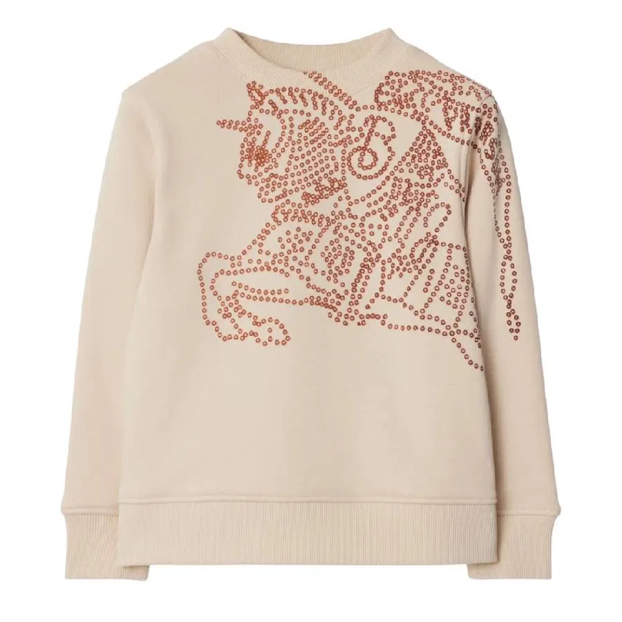 Свитшот с длинным рукавом с логотипом Kids Logo-Print Burberry, Calico