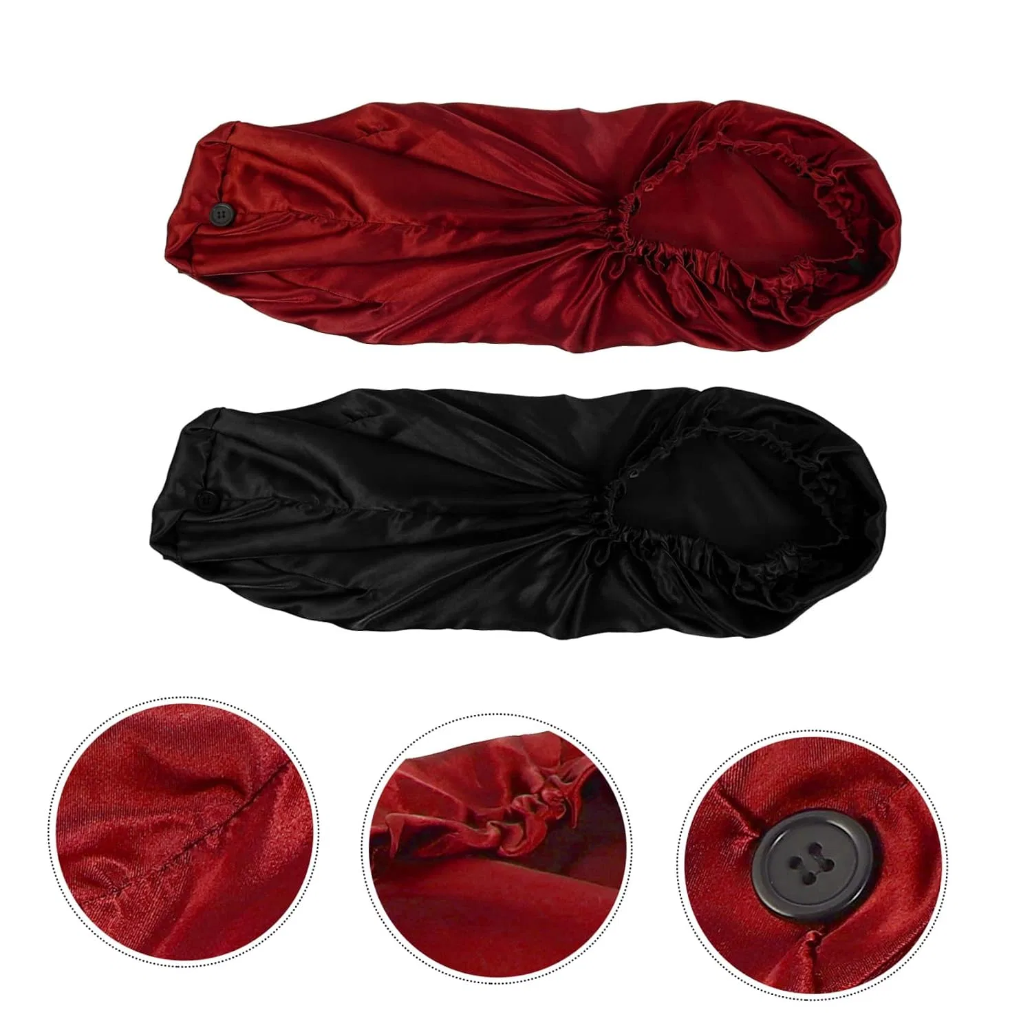 Шапочка для душа Satin, DOITOOL, набор 4 шт, 60.5x20 см, As shown — фото 3
