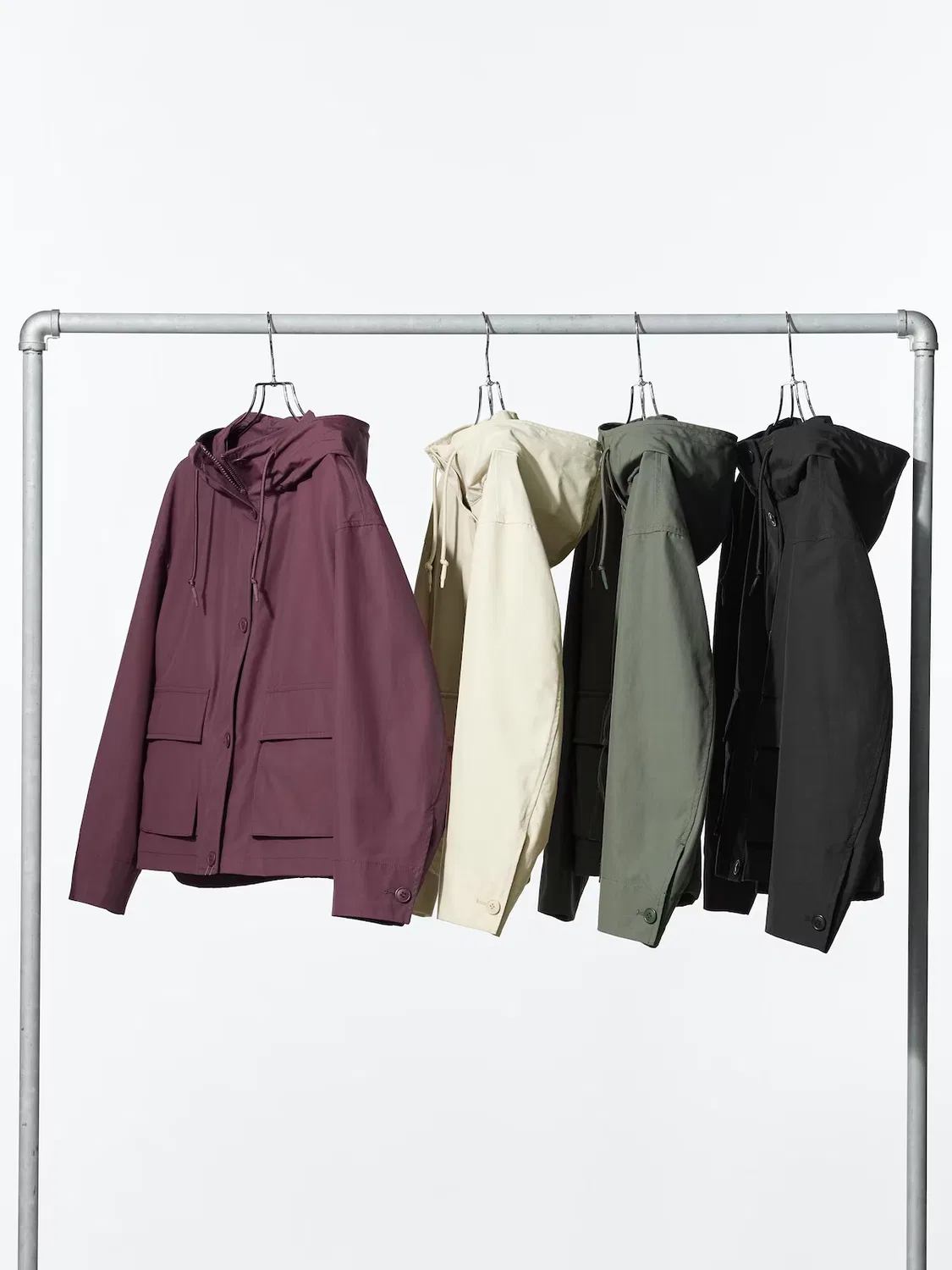 Парка Uniqlo, из хлопковой смеси для повседневного использования, бежевый — фото 4