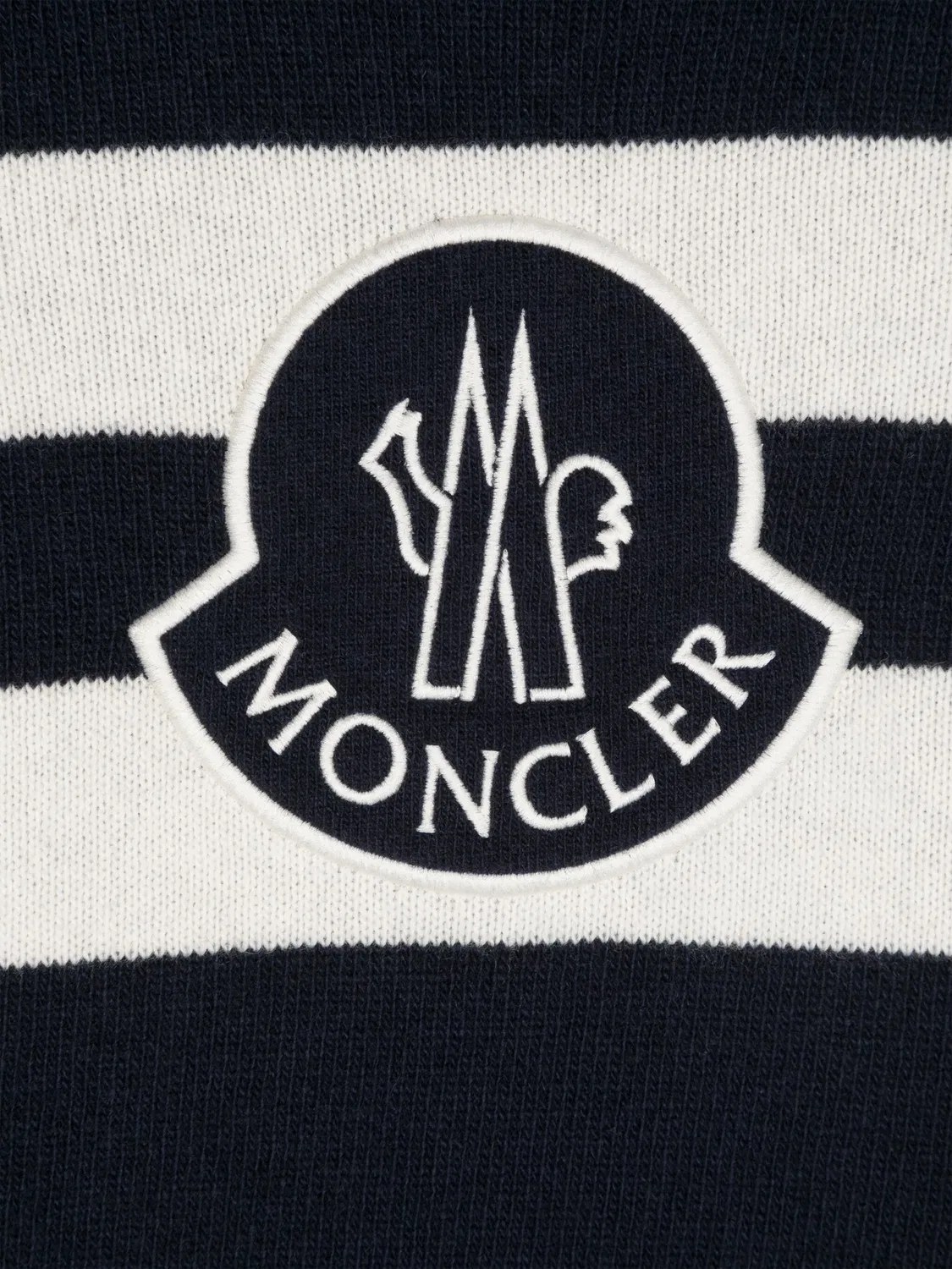 Джемпер с вышитым логотипом MONCLER GENIUS, морской синий/белый — фото 3