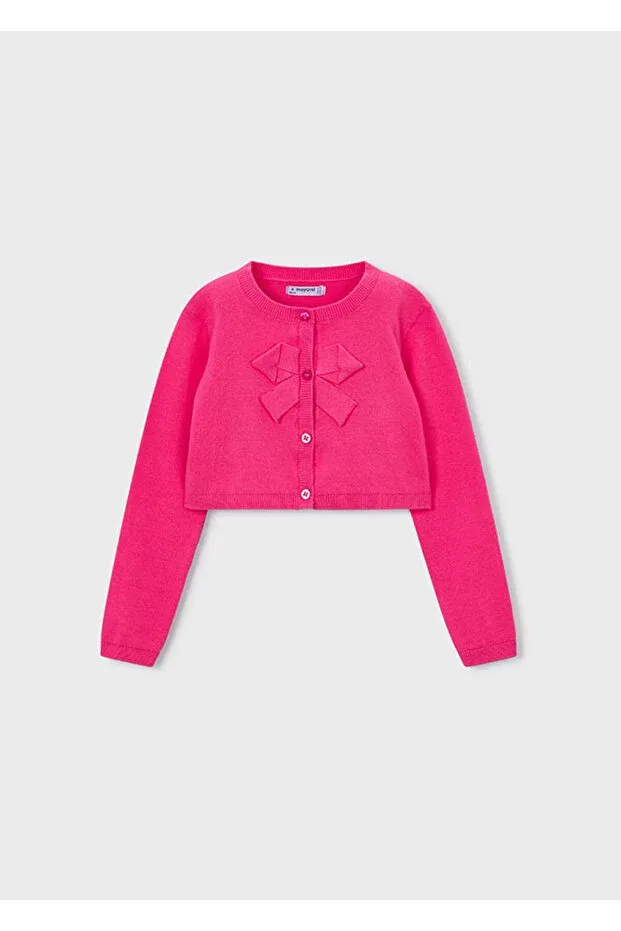 Детский кардиган для девочек с длинным рукавом Mayoral, Dark Pink