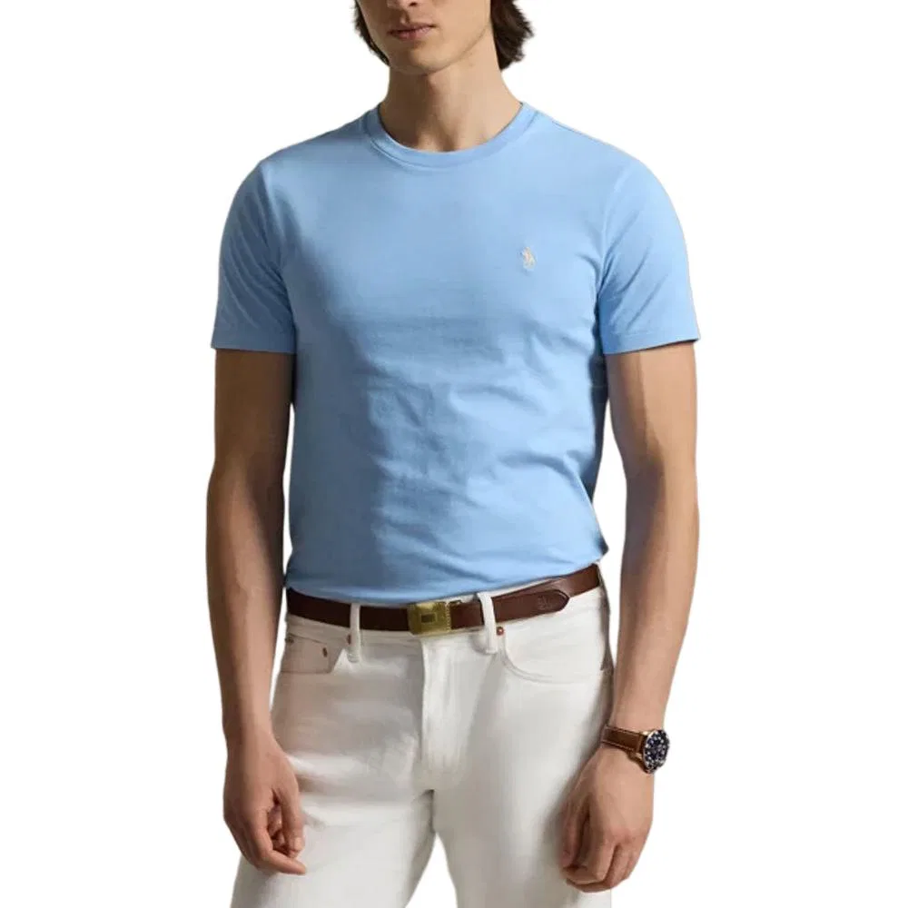 Футболка с коротким рукавом Slim Fit, Polo Ralph Lauren, Light Blue — фото 3