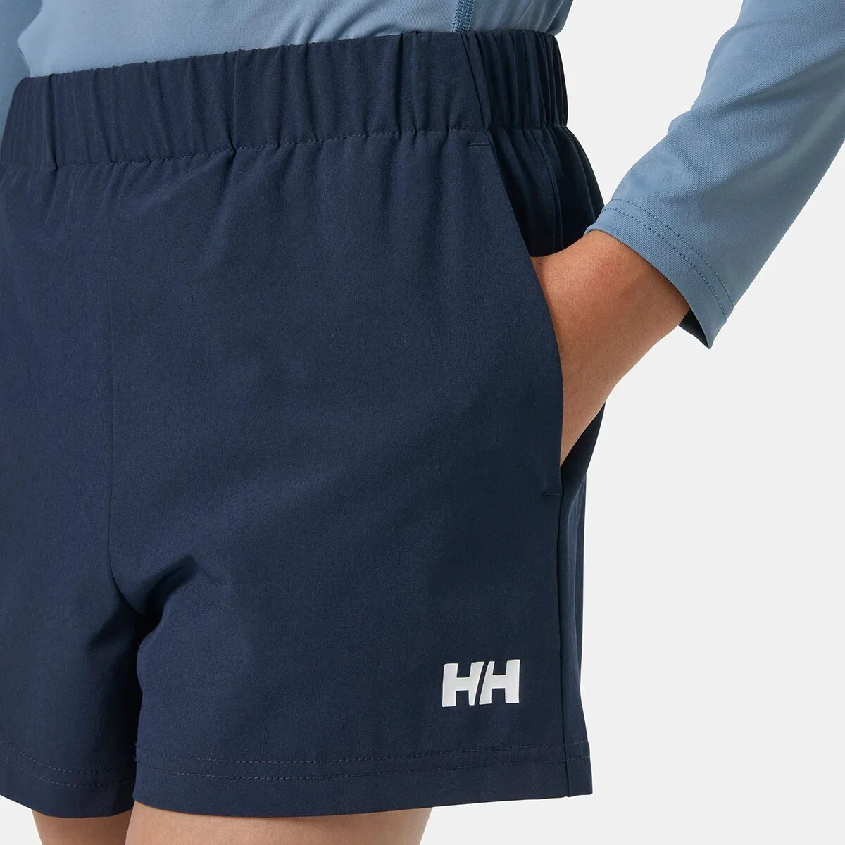 Детские шорты для девочек с четырехсторонней растяжкой Thalia 2.0 Short Helly Hansen, темно-синий — фото 3