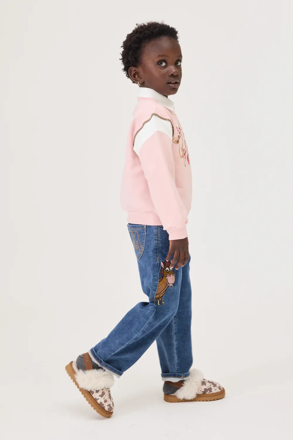 Джинсы прямого кроя Monnalisa, Blue Stone Denim