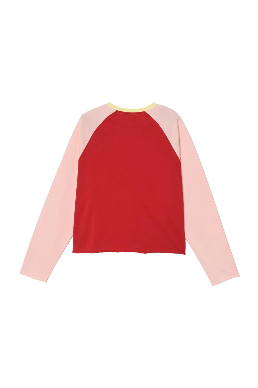 Футболка укороченного кроя с цветовыми блоками ZARA, Pinks — фото 4