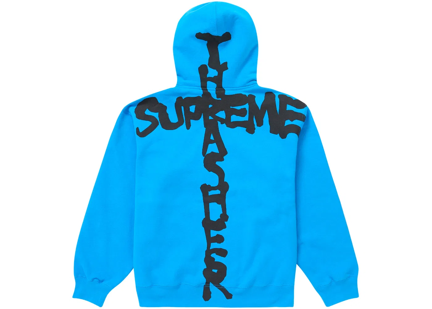 Мужское худи на молнии с принтом Thrasher Supreme, Bright Blue