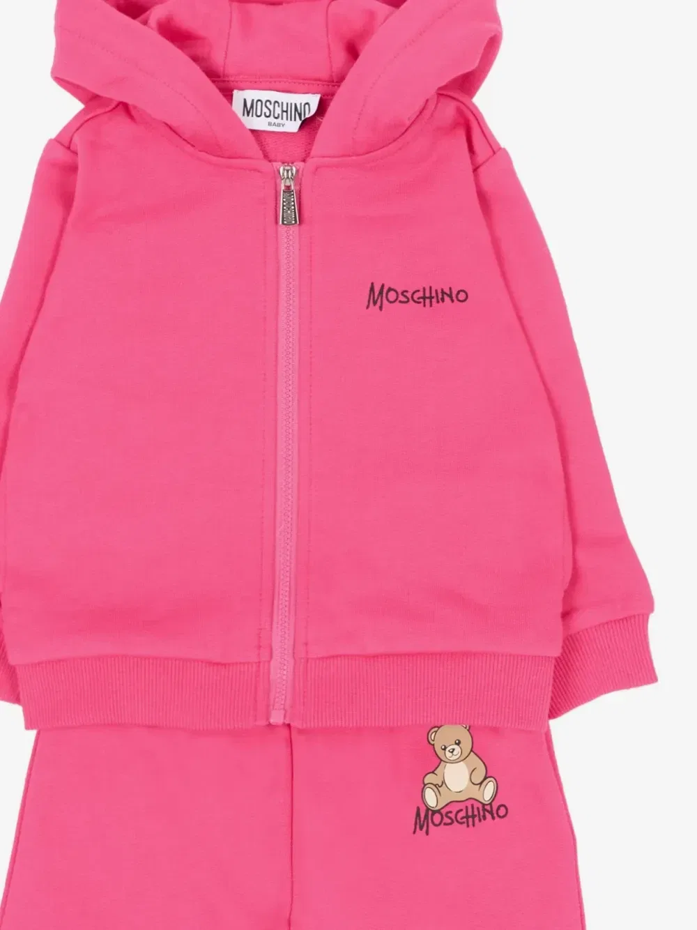 Спортивный костюм с принтом медвежонка Moschino Kids, розовый — фото 3