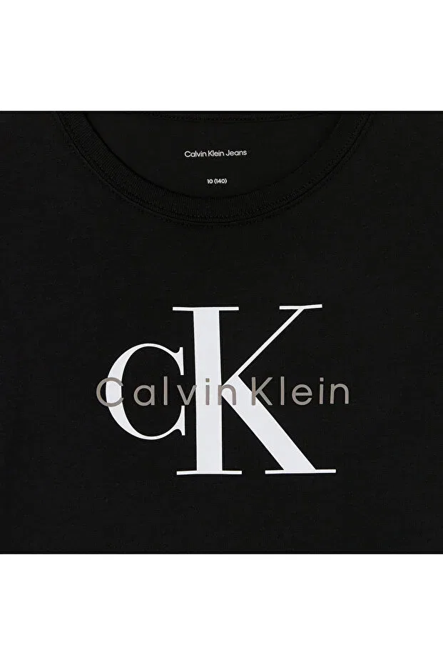 Детская футболка для девочек с коротким рукавом Calvin Klein, Black — фото 2