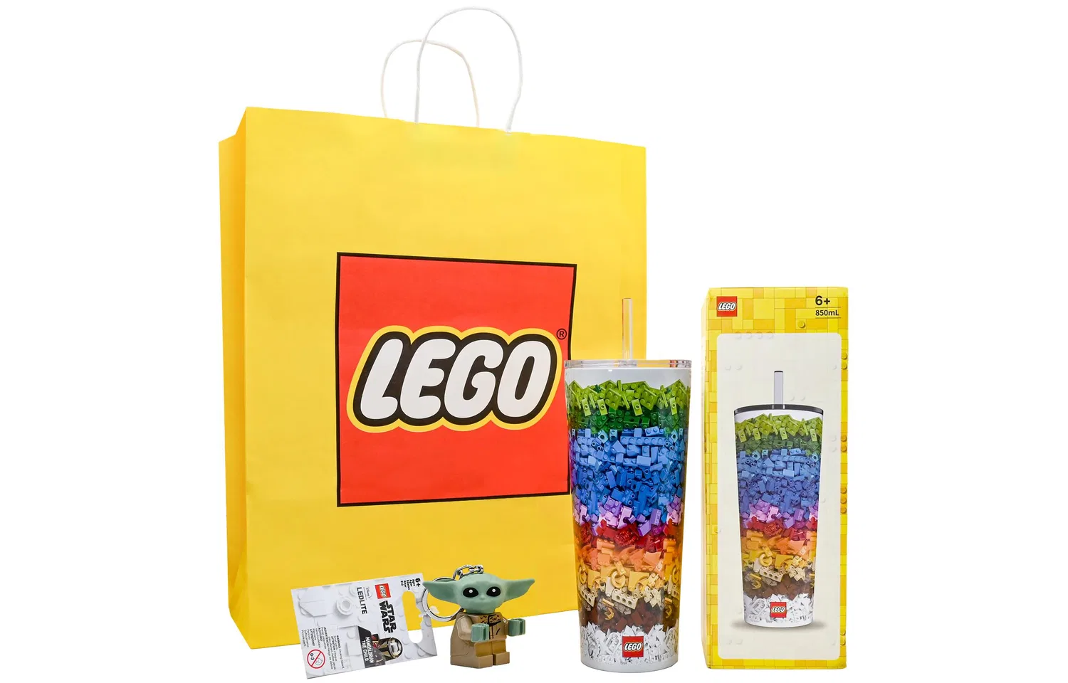 Детский набор из 4 бутылочек-брелоков с трубочкой LEGO, Creative Multicolor Straw Cup Keychain Random 4-Piece Set, LEGO, Multicolor — фото 3