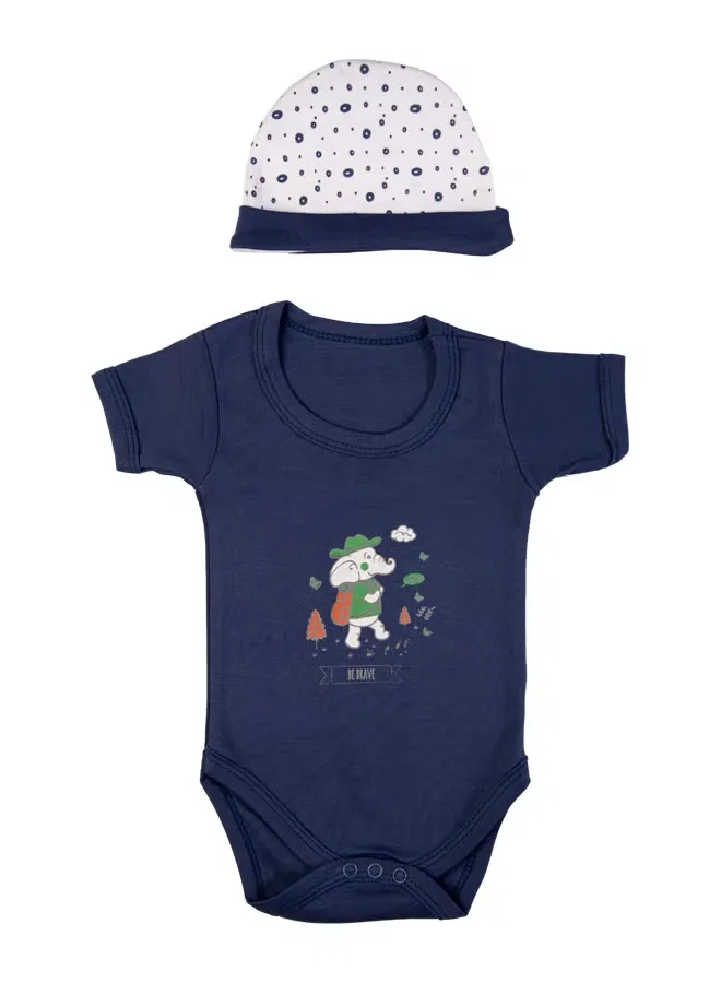 Комплект из 5 предметов для малышей с рукавами Be Brave Babies Basic, голубой — фото 4