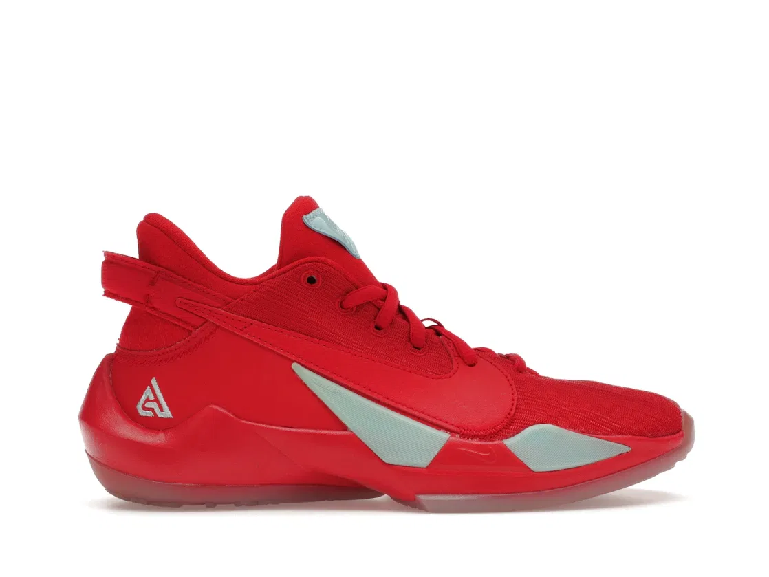 Детские кроссовки для баскетбола Nike Zoom Freak 2, University Red/Glacier Ice-University Red