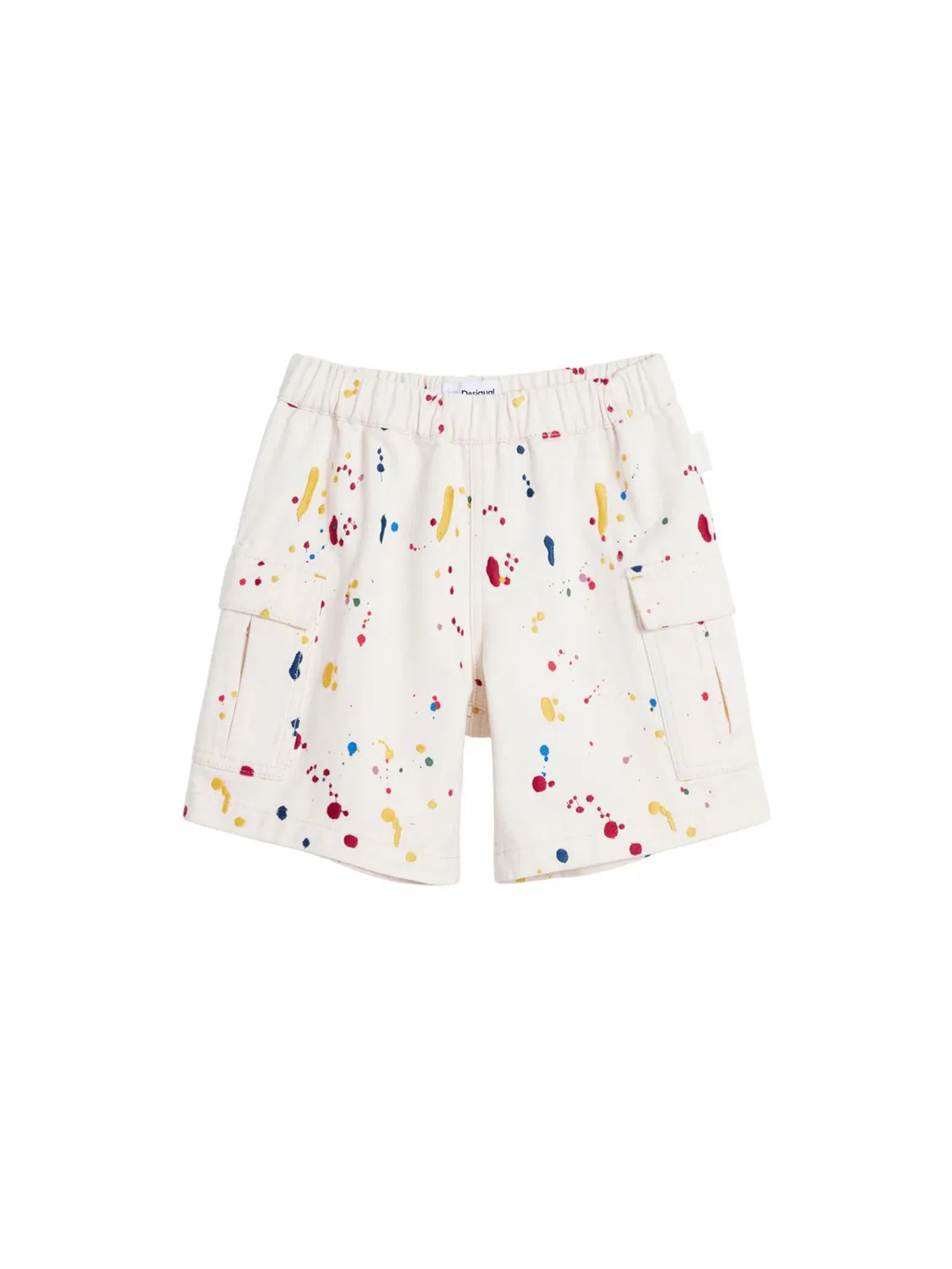 Брюки Desigual Regular Pants Splash белого цвета