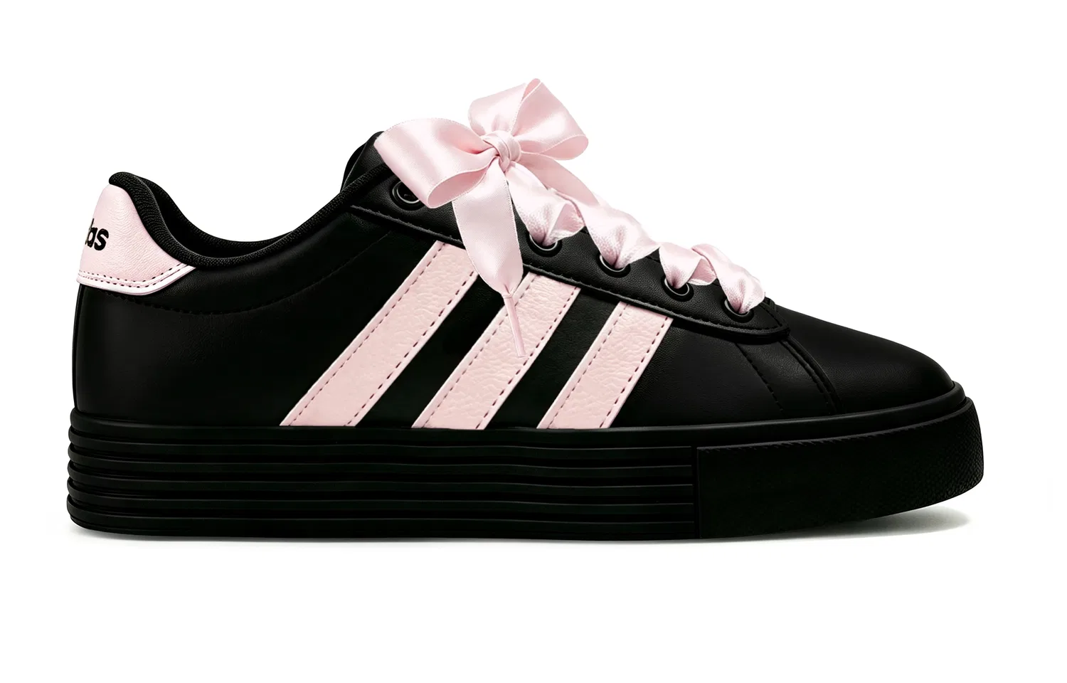 Детские кроссовки с принтом Daily 4.0 Adidas, Black Pink — фото 4
