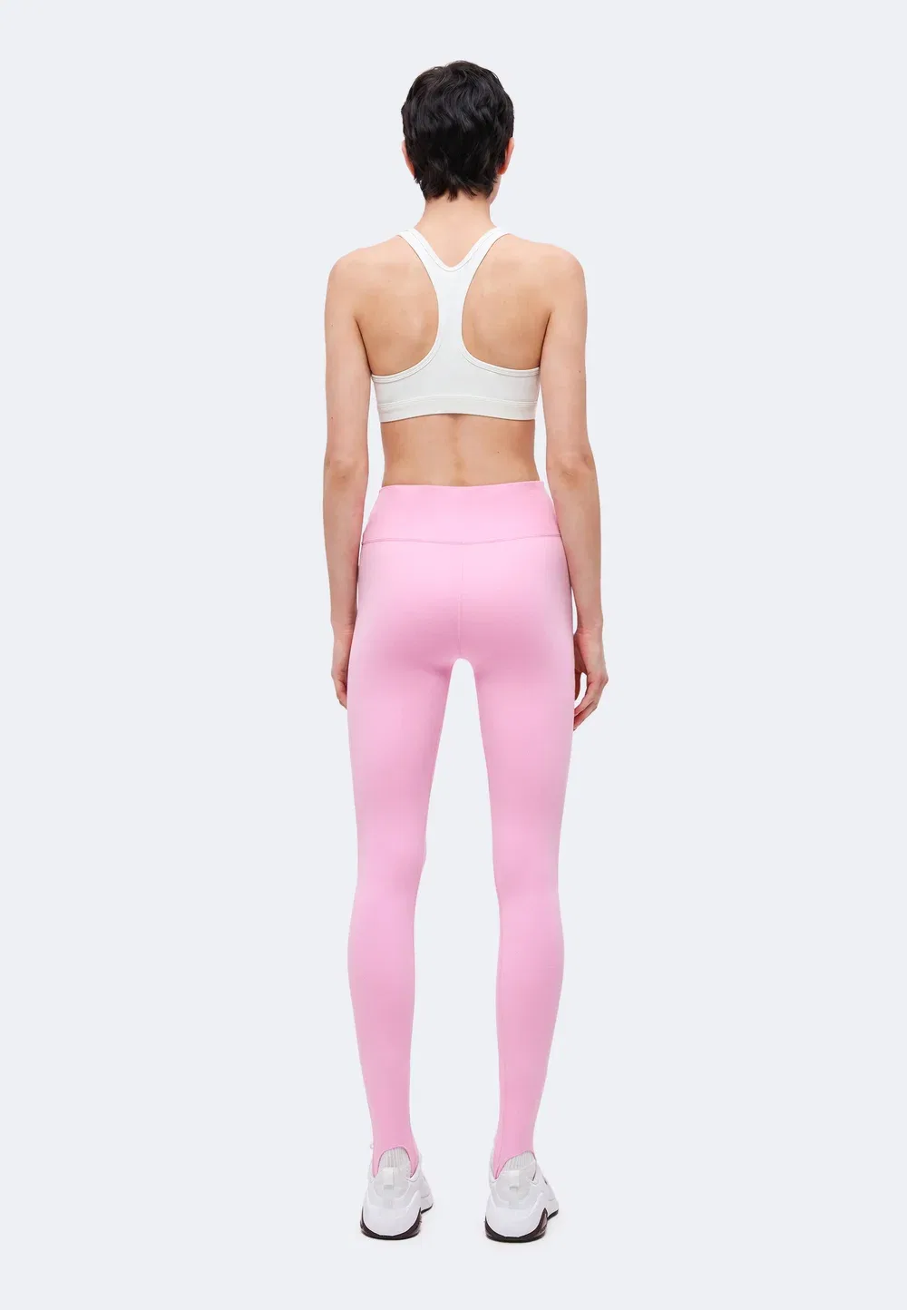 Леггинсы со стременами Nike Performance, Pink Rise/White — фото 3