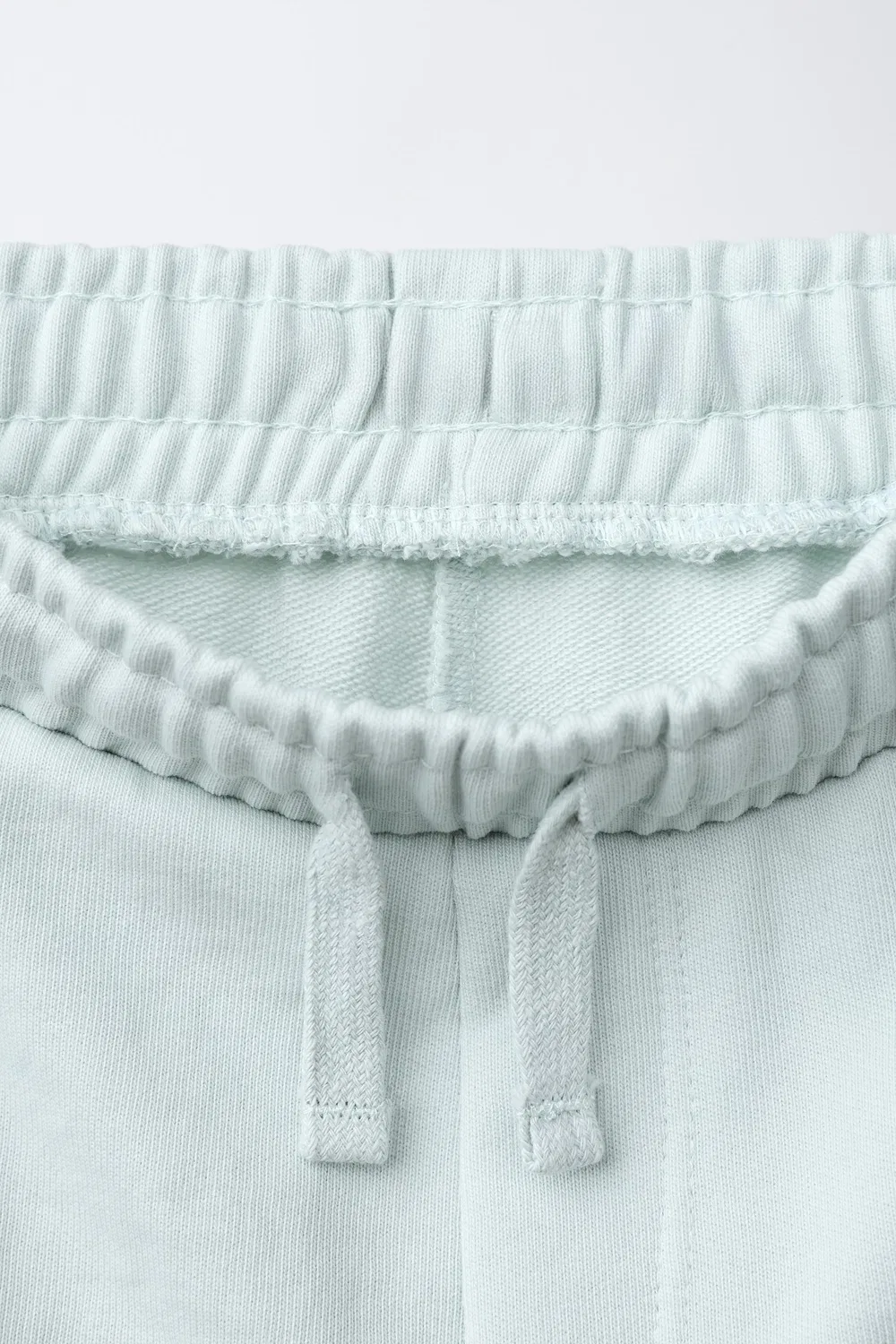 Плюшевые спортивные шорты-бермуды ZARA, Light Mint Green — фото 3