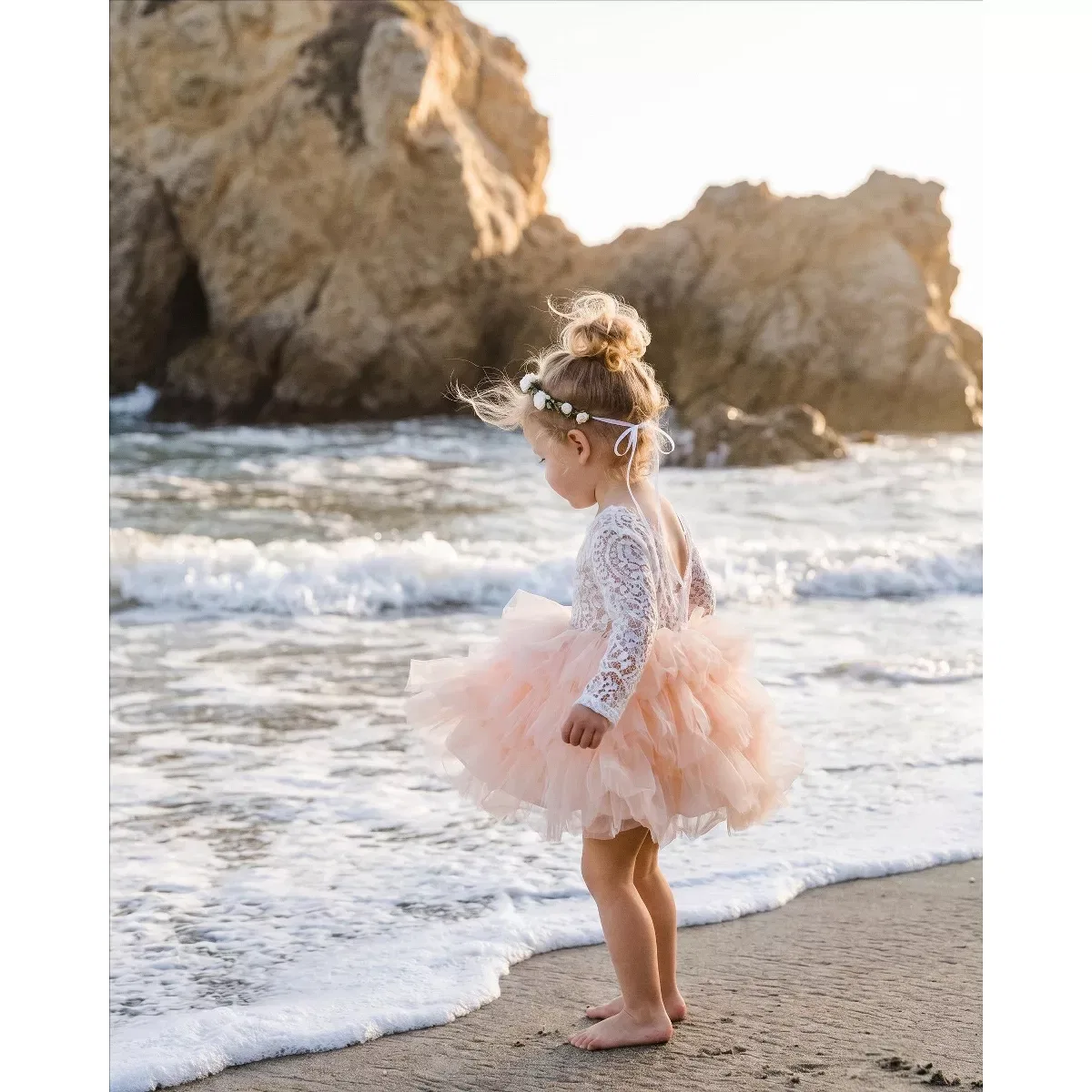Детское платье для девочек с кружевным лифом Peony Lace Bodice 2bunnies, Dusty Pink — фото 3