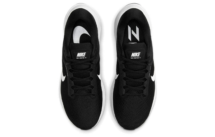 Кроссовки Nike Air Zoom Structure 24, черный/белый — фото 4