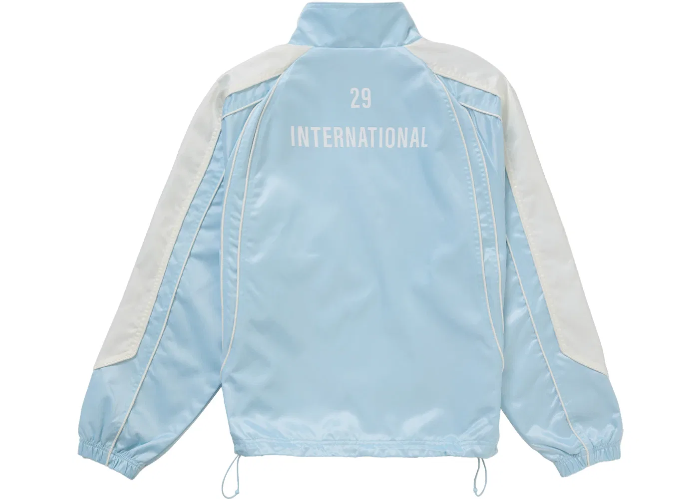Мужской пуловер с сатиновой окантовкой Supreme, Light Blue — фото 2