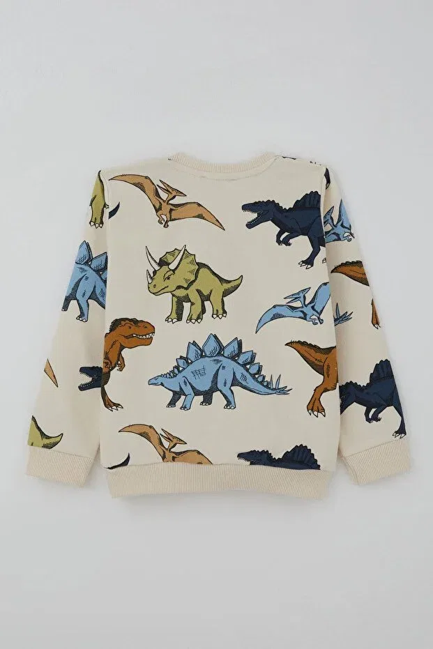 Детский спортивный комплект для мальчиков с принтом Roaring Powerful Dinosaurs Breeze, Nude Color — фото 4