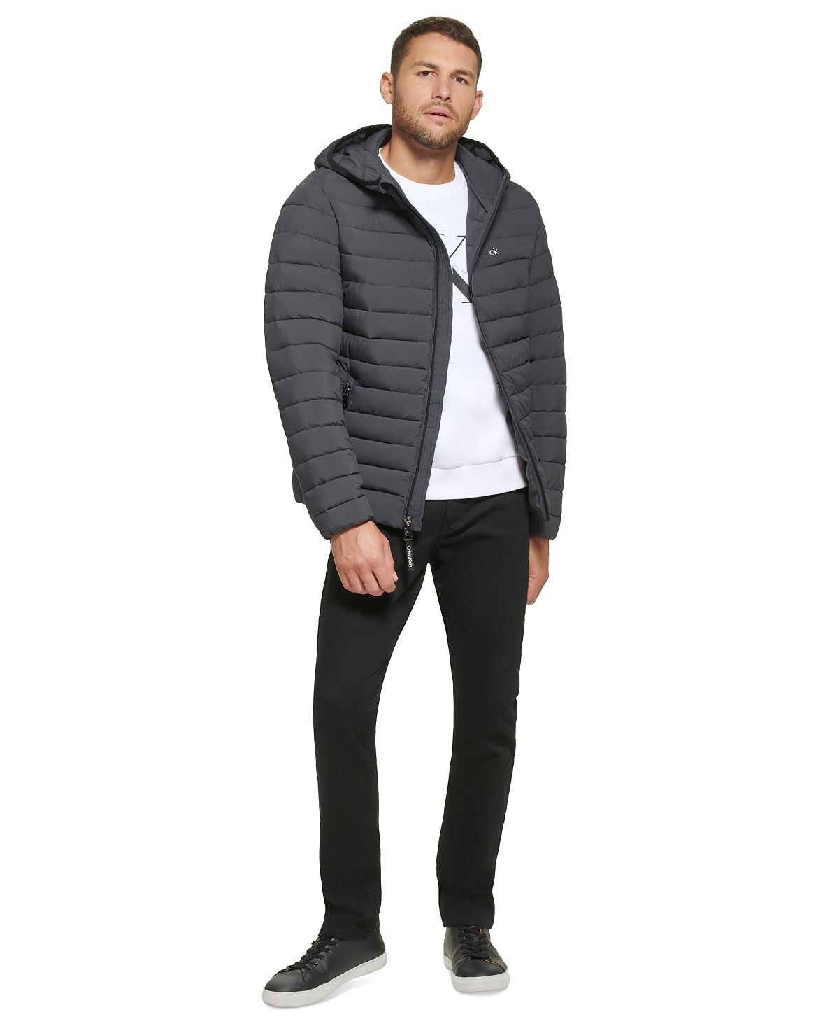 

Мужская стеганая куртка packable с капюшоном Calvin Klein