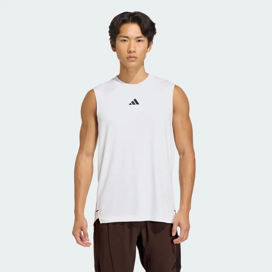 Топ без рукавов с принтом D4T Primelift 3 Stripes adidas, Серый