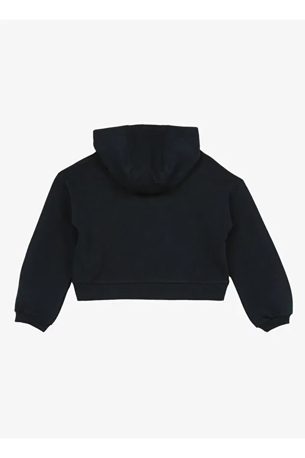 Детское для девочек свитшот с принтом Caterpillar, Navy Blue — фото 2