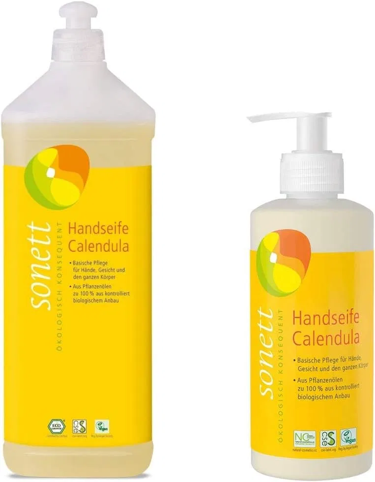 Органическое мыло для рук Calendula Sonett, 3 шт., 300 мл + 1000 мл