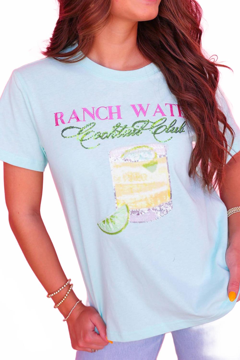 

Футболка Branch Water Cocktail Club синяя Brianna Cannon