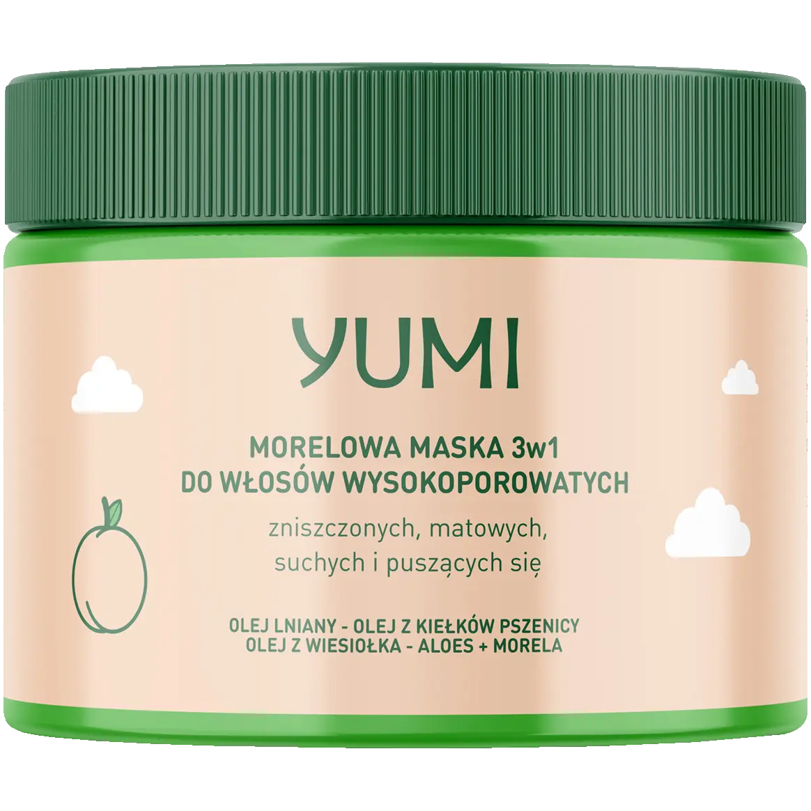 Yumi 3w1 абрикосовая маска для волос повышенной пористости, 300 мл — фото 2