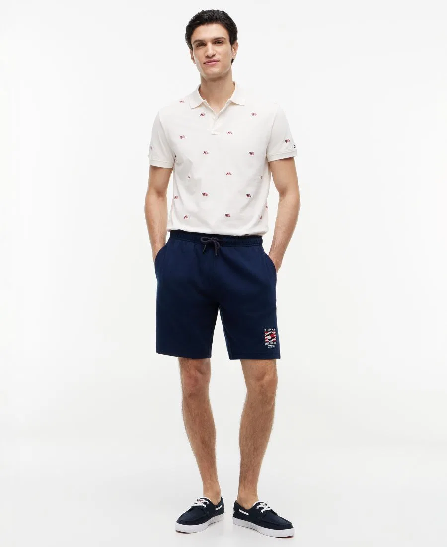 Мужская поло-рубашка с вышивкой Embroidered Critter Tommy Hilfiger, Ivory Petal — фото 2