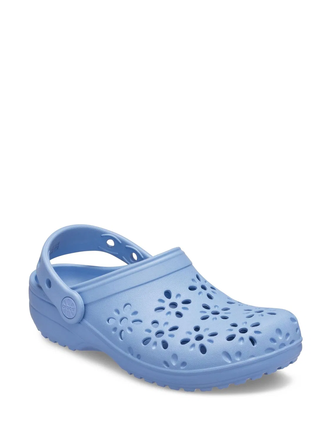 Клоги Crocs Classic Floral Cut Out, синие — фото 2
